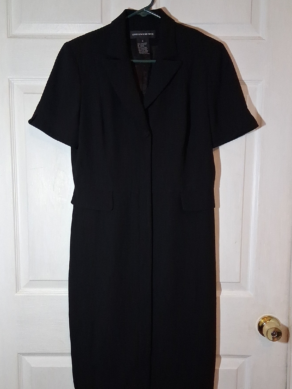 Classic Black Short-Sleeve Blazer Dress